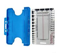 Outil de mesure portable à 7 étapes ECG pour interprétation ECG, règle en ABS transparent avec porte-carte en PVC, évaluation de l'axe du rythme cardiaque (règle + porte-carte)