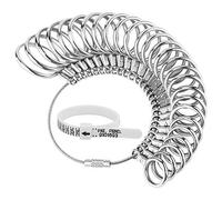 Outil de mesure pour baguier - 27 pièces - Taille de bague américaine 0 à 13 avec demi-taille - 1 jauge de mesure de bague de doigt UUBAAR