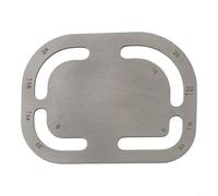 Outil de mesure pour bracelet de montre Argenté 46 x 80 mm | Acier inoxydable de 2 mm d'épaisseur, résistant à la rouille, bords lisses, manipulation sûre, longue durée de vie