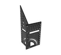 Outil de mesure pour le travail du bois - Règle d'angle en alliage d'aluminium avec gabarit à queue d'aronde, jauge et rapporteur pour dessin au trait à 45° et 90° (noir)