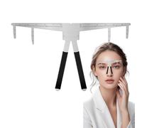 Outil de mesure pour sourcils, règle de façonnage des sourcils, 14 x 8 x 1 cm, métal, pochoir maison Footrule, règle à sourcils à 3 points pour mesurer correctement et avec précision