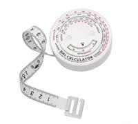 Outil de mesure rétractable de 150 cm avec calculateur d'IMC pour la taille, les hanches, la poitrine, les mollets, les cuisses, le suivi des progrès de l'alimentation, règle souple et flexible