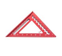 Outil de mesure triangulaire en aluminium de 10,16 cm - 45/90 ° - Pour ingénieurs, architectes, élèves, enthousiasme, travail du bois