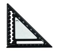 Outil de mesure triangulaire en aluminium de 10,16 cm - 45/90 ° - Pour ingénieurs, architectes, élèves, enthousiasme, travail du bois