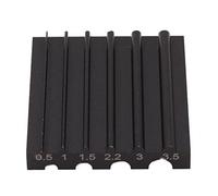Outil de meulage et d’affûtage des bords, guide d’affûtage des bords du cuir pour bricolage, outil de chanfreinage en acier à lame de 6 mm de largeur, adapté aux projets de (Fente ronde noire)