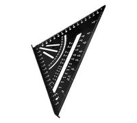 Outil de mise en page carré de 17,8 cm, règle triangulaire en métal, rapporteur, facile à utiliser pour une mesure précise de 90 et 45 degrés