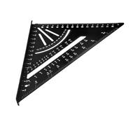 Outil de mise en page carré de 17,8 cm, règle triangulaire en métal, rapporteur, facile à utiliser pour une mesure précise de 90 et 45 degrés