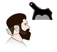Outil de Modèle de Mise en Forme de Barbe,Guide-barbe Shaper avec Peigne Intégré,pour la Ligne pour Hommes/Bordure et Joue de la Mâchoire/Ligne du Cou/Courbe/Symétrique/Coupe Pas à Pas