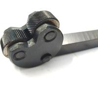 Outil de moletage à tête pivotante avec 2 molettes pour porte-outils de tour Pas de 1,0 mm