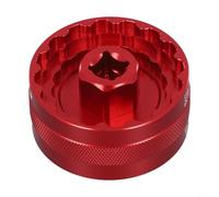 Outil de montage et de démontage de pédalier en alliage d'aluminium pour 44 mm, BBR-60, FSA-386, DUB16T, BB-9100, compatible avec cliquet de 0,375 pouces (rouge)