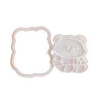 Outil de moulage de biscuits en forme d ' ours unique, moules à biscuits en forme d ' ours attrayants, outil de pâtisserie en silicone pour la création de desserts sucrés, tampon à biscuits de dessin