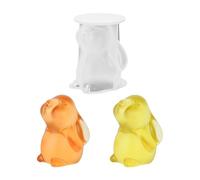 Outil de moulage en silicone en forme de lapin dimensionnel pour la fabrication de bougies faites à la main, art en résine, projets décoratifs de vacances de printemps, moule à bougie sur le thème du