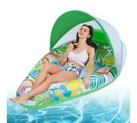 Outil de natation pour étang pour bébé - Équipement de bain de piscine avec couvercle supérieur - Protection contre les rayons UV - Appareil flottant pour bébé - Protection des tout-petits