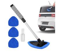 Outil de nettoyage automatique de fenêtre automatique, nettoyant de fenêtre auto-6 nettoyage de fenêtre auto-outil Defogger-mop-mop avec poignée rétractable, vaporisateur et 4 co
