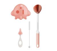 Outil de nettoyage de biberon 3 pièces Ensemble tétine et pinceau à biberon Brosse à paille Poignée simple pour les nouveaux parents Pinceaux de nettoyage efficaces