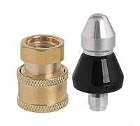 Outil de nettoyage de buse haute pression avec 6 faces avant et arrière, construction en acier inoxydable et laiton pour une élimination efficace de la graisse et des débris