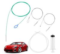 Outil de nettoyage de canalisations de toit ouvrant automatique, brosse de nettoyage de tuyau de 299,7 cm de long avec brosses de nettoyage de tube, brosse de vidange de tuyau, tuyau de seringue