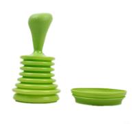 Outil de nettoyage de canalisations domestique avec construction en polypropylène et soufflet à large ouverture pour évier, douche et baignoire (vert)