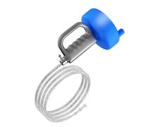 Outil de nettoyage de canalisations pour tuyaux bouchés | 3/4/5/7/10 m Outil de débouchage de tuyau à ressort avec poignée antidérapante | pour coudes en forme de L en forme de S, argenté/bleu 5 m
