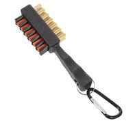 Outil de Nettoyage de Club de Golf à Double Brosse, Portable | Fixation Facile au Paquet, Nylon, Plastique et Métal, pour Clubs et Entretien au Practice