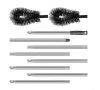 Outil de nettoyage de gouttière extensible pour l'entretien du toit avec tête de brosse flexible et sections amovibles pour un rangement et une utilisation faciles