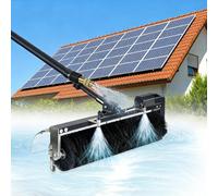 Outil de nettoyage de panneau solaire de 60 cm - Tête de brosse réglable avec extension d'alimentation en eau pour un nettoyage efficace photovoltaïque et du verre - Appareil de nettoyage électrique