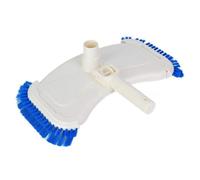 Outil de nettoyage de piscine avec poils en nylon robustes et tête d'aspiration lestée avec brosses latérales pour un nettoyage efficace des murs et des coins