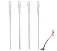 Outil De Nettoyage Des Égouts - Nettoyer De Tuyaux Pliables, Capteur De Cheveux Longs | Kit De Nettoyage Des Cheveux De L'évier 4pcs, Stick Un Unclog Stick De 17,7 Pouces, Outil D'égout Réutilisable D