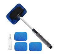 Outil De Nettoyage Des Fenêtres Intérieur De Voiture | Brosse Avec Poignée Extensible Pour Nettoyage Intérieur Et Séchage,Brosses rotatives Pour Détails De Voiture Écrans TV Miroirs Sol