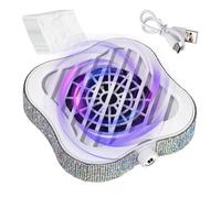 Outil de nettoyage des ongles - Aspirateur à ongles pour collecteur de poussière, collecteur de poussière à aspiration réglable de 13 x 13 x 4,2 cm avec 10 filtres | pour Salon Bureau Table Chambre Ma