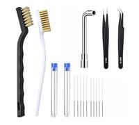 Outil de nettoyage d'imprimante 3D, brosse en fil cuivre, buse à dents, aiguille, pincettes, Kit clés