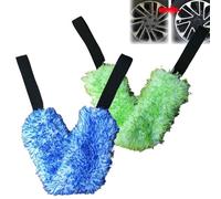 Outil de nettoyage multi-usage en microfibre, ceinture de nettoyage de roue de voiture, brosse de nettoyage de roue, brosse de nettoyage douce pour roues, jantes et garde-boue (2 pièces-F)