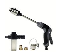 Outil de Nettoyage Portable for Automobiles, arroseur Haute Pression, Pistolet à Eau, Lave-Auto, Tuyau d'arrosage de Jardin, buse, Lance à Mousse(Water Gun Set)