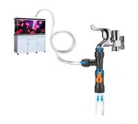Outil de nettoyage pour aquarium avec robinet pour aspirateur de gravier et changeur d'eau pour enlever les débris d'aquarium avec ensemble de connecteurs multiples et tuyau (GYHS-03 + tuyau d'eau)