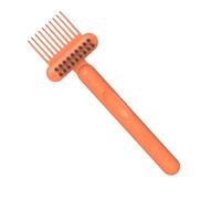 Outil de nettoyage pour pinceaux - Peigne à cheveux multi-usages - Accessoire de salon - Nettoyeur d'extrémité avec raclette en acier fin et poignée - Outil de retrait confortable pour meubles de