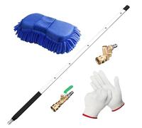 Outil de nettoyage pour radiateur : tige de lavage haute pression, décharge de 61 cm. Conseils de buse et coupleurs rapides inclus pour CVC, voiture, camping-car