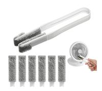 Outil de nettoyage pour rail de fenêtre, aveugle Cleaner Duster Tool | Volets de fenêtre portables Dusterl | Avec 6 têtes de rechange Volets de fenêtre à main Chiffon pour rail de porte, rail de