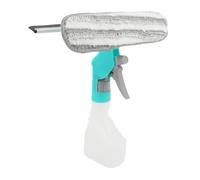 Outil de Nettoyage pour Vitres en Spray avec Tampon à Récurer, Nettoyant pour Vitres Multifonction 4 en 1 avec Flacon Pulvérisateur, Chiffon D'essuyage, Raclette, éponge