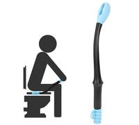 Outil de nettoyage pour WC Long Handle Reach Comfort Bottom Wiper pour un quotidien indépendant Outil d'aide aux toilettes ménagères pour les femmes âgées enceintes 15,7" (bleu)