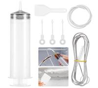 Outil de Nettoyage Réfrigérateur, Outil de Vidange Réfrigérateur, Kit de Nettoyage de Réfrigérateur, Frigo Outils de Nettoyage avec Tuyau, Pelle de Dégivrage, Seringue, Bouchons de Trou (7PCS)