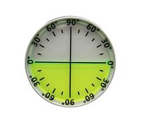 Outil de niveau compact en aluminium - Clinomètre d'angle de 60 mm × 10 mm avec lentille en verre pour des lectures précises dans les deux directions de 0 à 90 degrés (argent et vert)