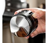 Outil de nivellement d'expresso robuste fabriqué à partir d'alliage d'aluminium et d'acier inoxydable, parfait pour obtenir une distribution uniforme du marc de café (53 mm)