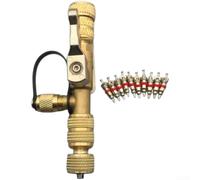 Outil de noyau de valve avec aimant pour climatisation, alliage d'aluminium 1/4 et 5/16 pouces, extracteur et installateur compatible avec R22 R32 R410, outil robuste pour voiture et réfrigérateur (A)