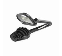 Outil de -Oeufs Hachoir de Cuisine Multifonctionnel Portable pour Oeufs Durs Tranches Cales Salades de Chef Apéritifs Plastique Noir 19x7.5CM