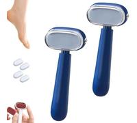 Outil de pédicure double face pour callosités - Outil de pédicure manuel pour anniversaire, spa, femmes, hommes, soignants, parents, 2 bleus