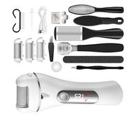 Outil de pédicure rechargeable avec deux vitesses de contrôle et têtes interchangeables pour soin des pieds doux ou intensifs USB