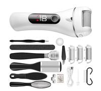 Outil de pédicure rechargeable avec deux vitesses de contrôle et têtes interchangeables pour soin des pieds doux ou intensifs USB