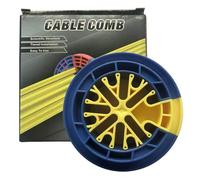 Outil de Peigne de câble pour la Gestion Professionnelle des câbles Outil d'organisation de câble réseau pour regrouper et aligner Les câbls Cat5 Cat6 Cat7 Bleu Jaune 12,5 cm