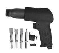 Outil de pelle à marteau pneumatique industriel puissant ciseau à air de type droit 190 KP763 pour la démolition de construction en acier allié poignée de 10 mm 4 têtes de pelle (Style japonais)