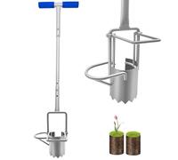 Outil de pelouse et de Jardin 5 en 1, Longue poignée pour Creuser, désherber, échantillon de Sol, Transplantation, Bouchon de Gazon (Transplantation de bulbes)